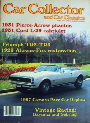 CAR COLLECTOR & CAR CLASSICS 1985 JULY - L-29, TR2 & 3, '67 CAMARO PACE, RT 66